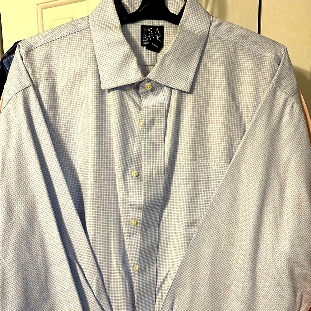 Jos A Bank Blue MircoCheck Dress shirt